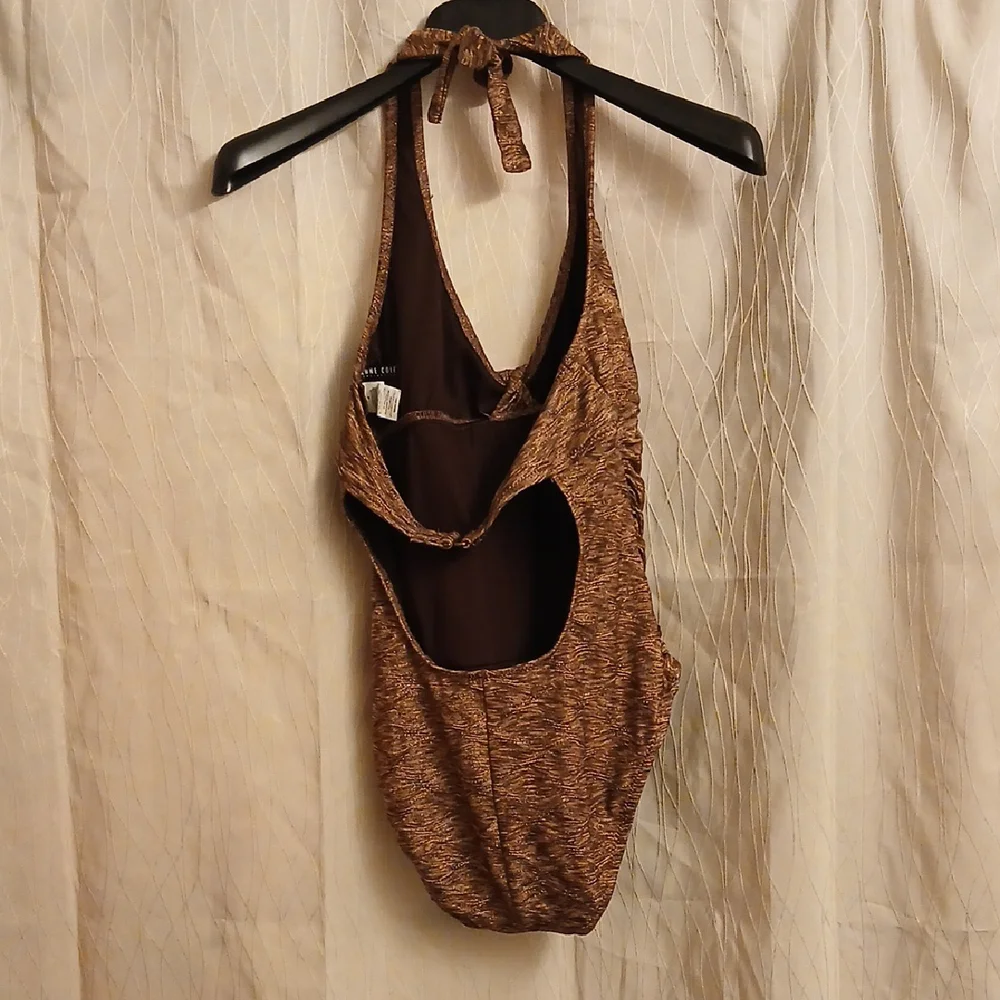 Anne Cole Collection Brown Halter One-Piece Swimsuit‎ Size 6